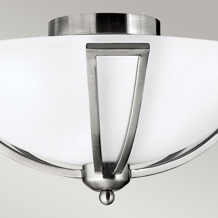 Bolla 2 Light Flush - Brushed Nickel