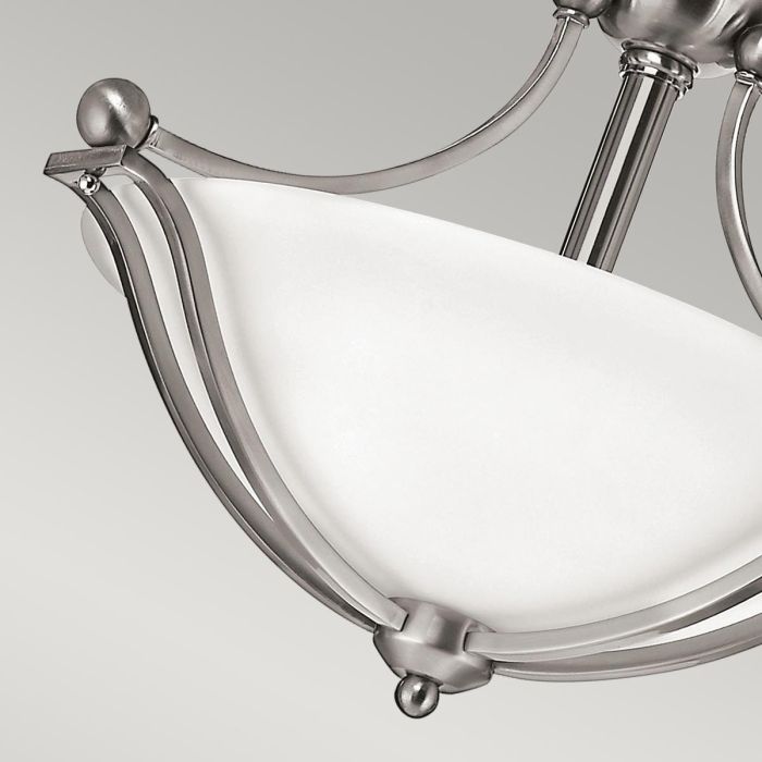 Bolla 2 Light Semi-Flush - Brushed Nickel