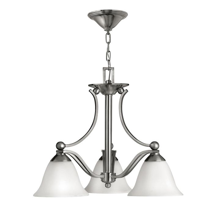 Bolla 3 Light Chandelier - Brushed Nickel