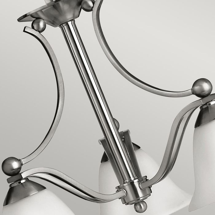 Bolla 3 Light Chandelier - Brushed Nickel