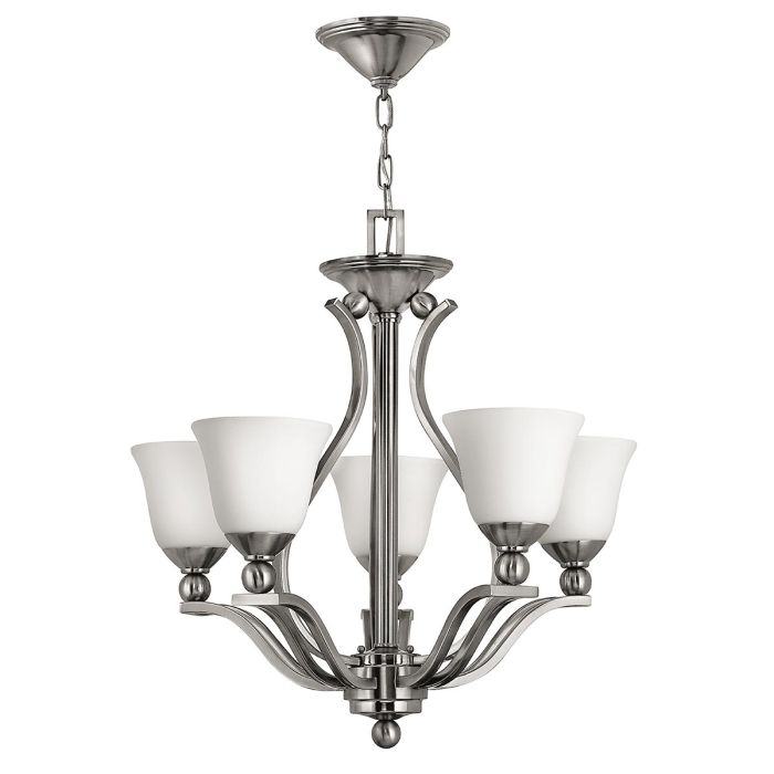 Bolla 5 Light Chandelier - Brushed Nickel