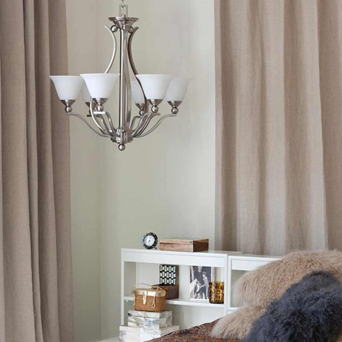 Bolla 5 Light Chandelier - Brushed Nickel