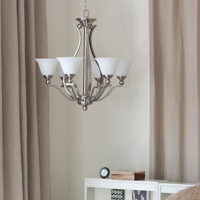 Bolla 5 Light Chandelier - Brushed Nickel