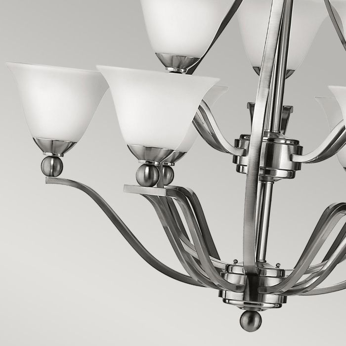 Bolla 9 Light Chandelier - Brushed Nickel