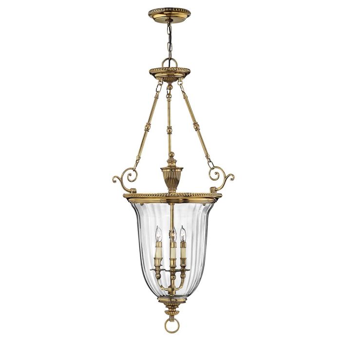 Cambridge 3 Light Large Pendant - Burnished Brass