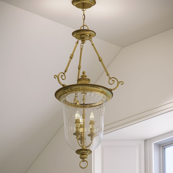 Cambridge 3 Light Large Pendant - Burnished Brass