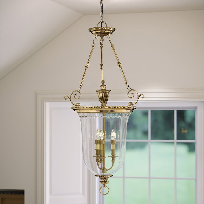 Cambridge 3 Light Large Pendant - Burnished Brass