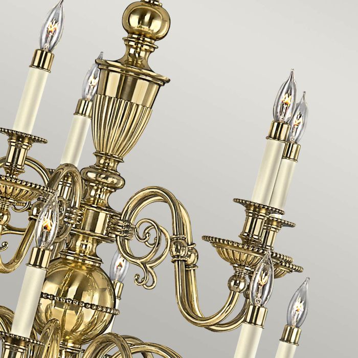 Cambridge 15 Light Chandelier - Burnished Brass