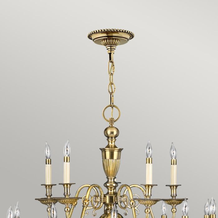 Cambridge 25 Light Chandelier - Burnished Brass