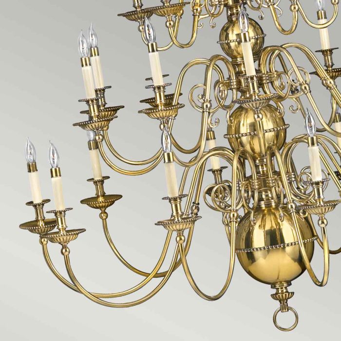 Cambridge 25 Light Chandelier - Burnished Brass