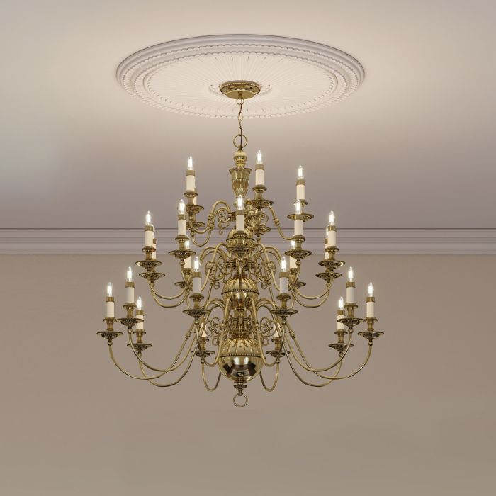 Cambridge 25 Light Chandelier - Burnished Brass
