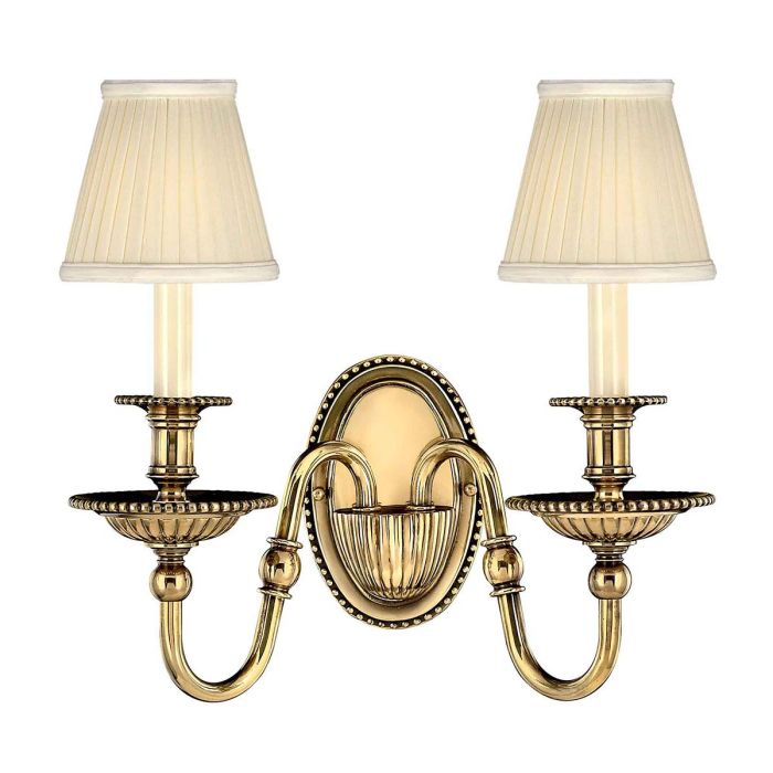 Cambridge 2 Light Wall Light - Burnished Brass