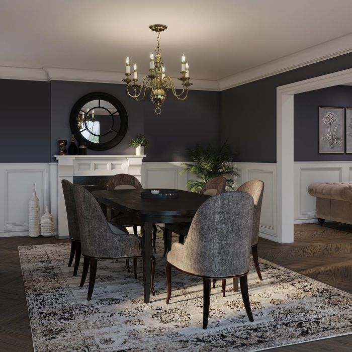 Cambridge 6 Light Chandelier - Burnished Brass