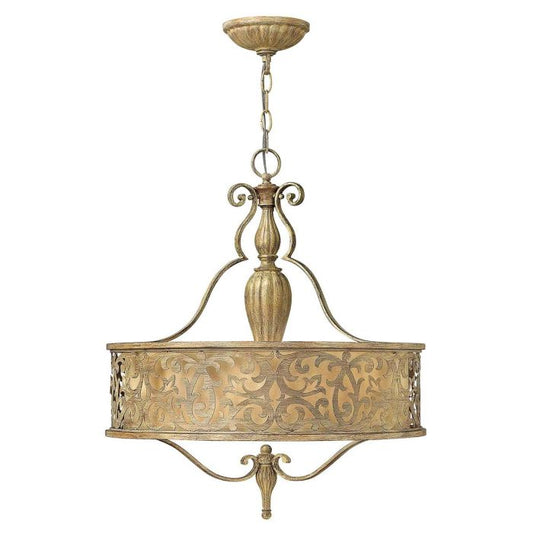 Carabel 3 Light Pendant Chandelier - Brushed Champagne