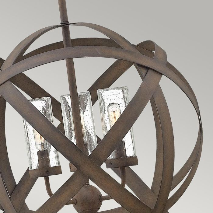 Carson 3 Light Outdoor Chandelier - Vintage Iron