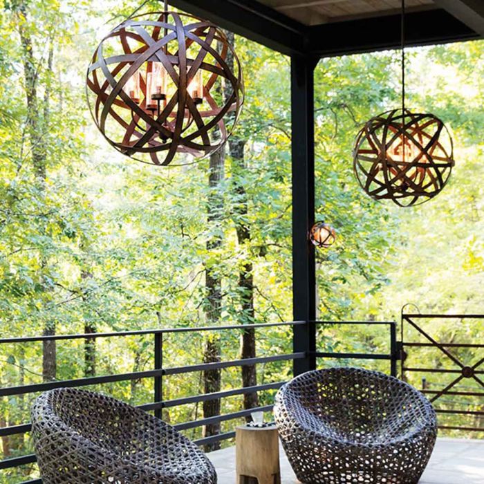 Carson 5 Light Outdoor Chandelier - Vintage Iron