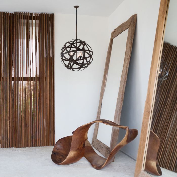 Carson 5 Light Outdoor Chandelier - Vintage Iron