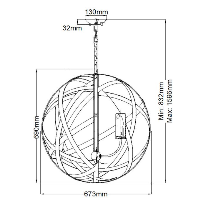 Carson 5 Light Outdoor Chandelier - Vintage Iron