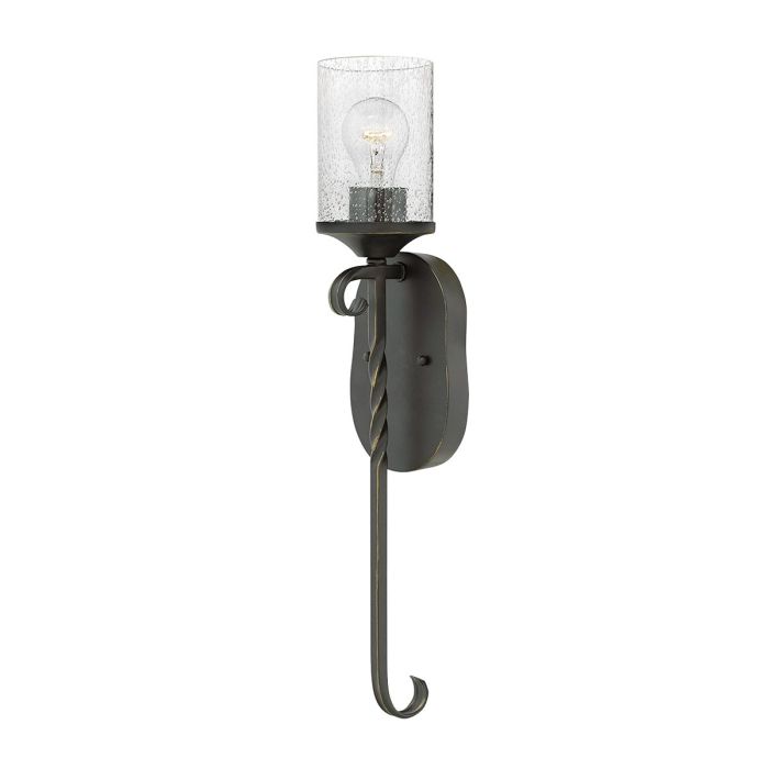 Casa 1 Light Wall Light - Olde Black
