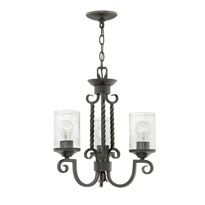 Casa 3 Light Chandelier - Olde Black