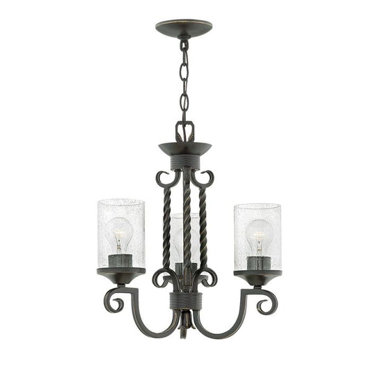 Casa 3 Light Chandelier - Olde Black