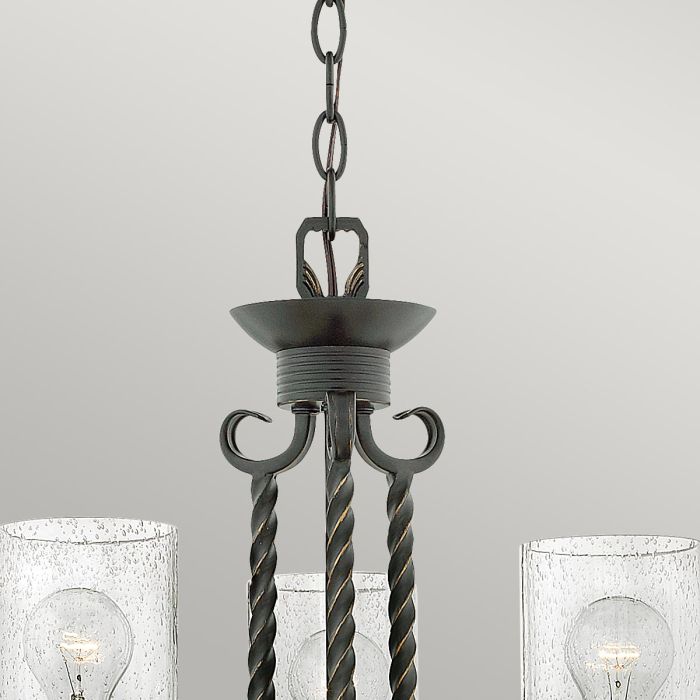 Casa 3 Light Chandelier - Olde Black