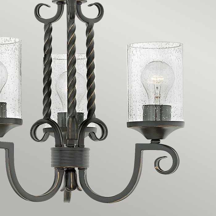 Casa 3 Light Chandelier - Olde Black