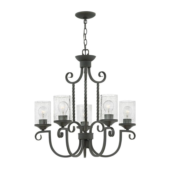 Casa 5 Light Chandelier - Olde Black