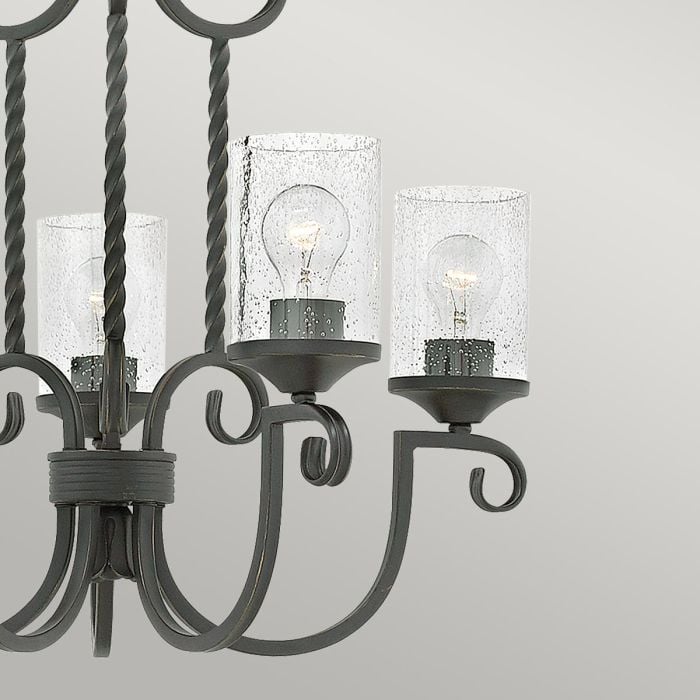 Casa 5 Light Chandelier - Olde Black