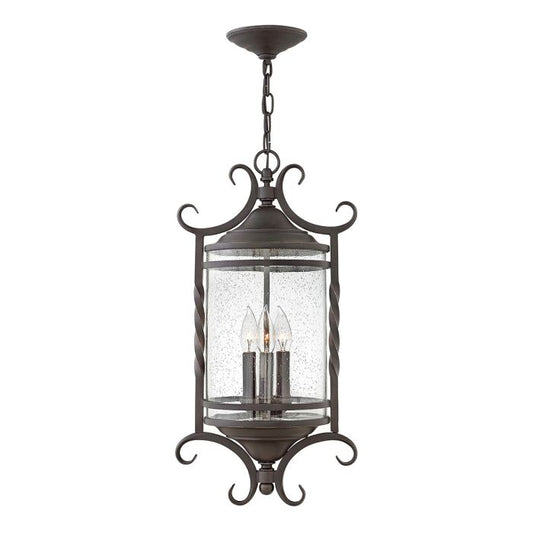 Casa 3 Light Chain Lantern - Olde Black
