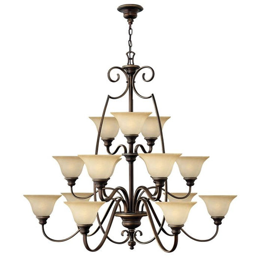 Cello 15 Light Chandelier - Antique Bronze