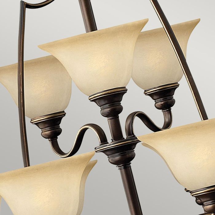 Cello 15 Light Chandelier - Antique Bronze