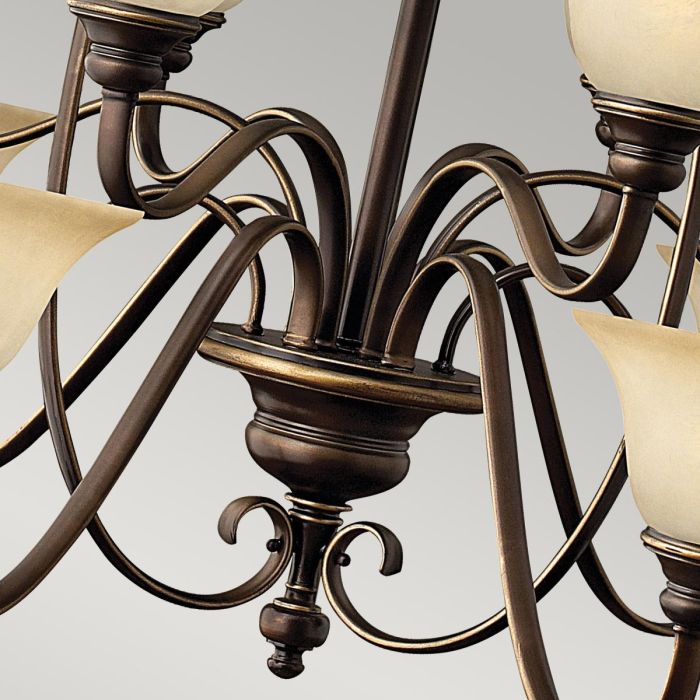 Cello 15 Light Chandelier - Antique Bronze