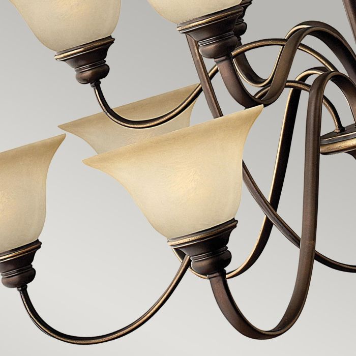 Cello 15 Light Chandelier - Antique Bronze