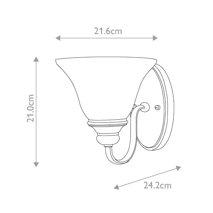 Cello 1 Light Wall Light - Antique Bronze