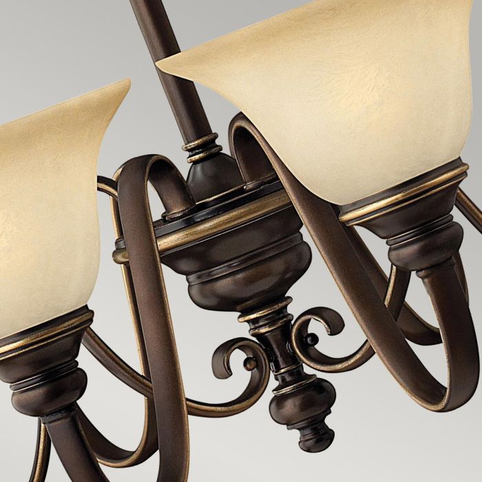Cello 6 Light Chandelier - Antique Bronze