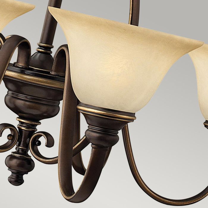 Cello 6 Light Chandelier - Antique Bronze