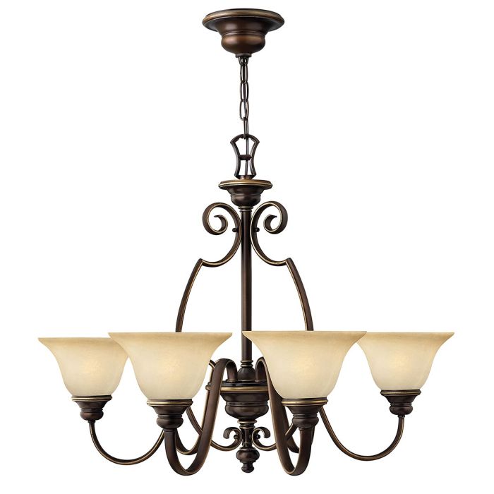 Cello 6 Light Chandelier - Antique Bronze