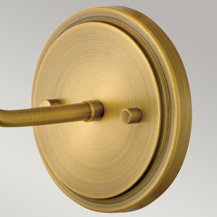 Clarke 1 lt Wall Light with Pull switch - Darkened Brass & Ivory Linen Shade