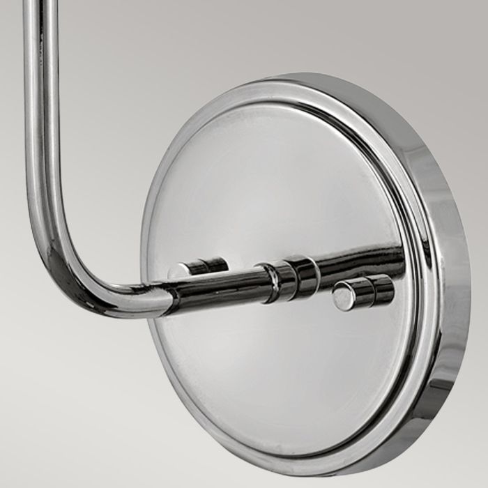 Clarke 1 lt Wall Light with Pull switch - Polished Nickel & White Metal Shade