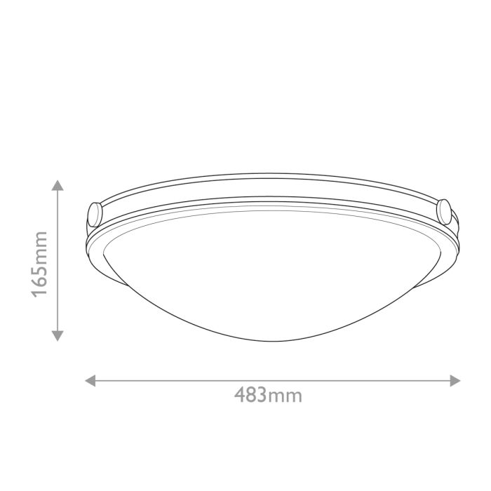 Collier 3 lt Medium Flush - Black Oxide