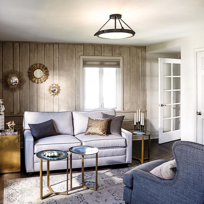 Collier 4 light Medium Semi-Flush - Black Oxide