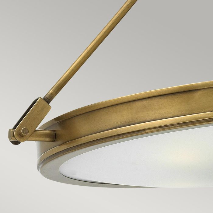 Collier 4 Light Large Semi-Flush - Heritage Brass