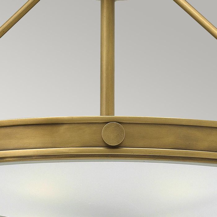 Collier 4 Light Large Semi-Flush - Heritage Brass