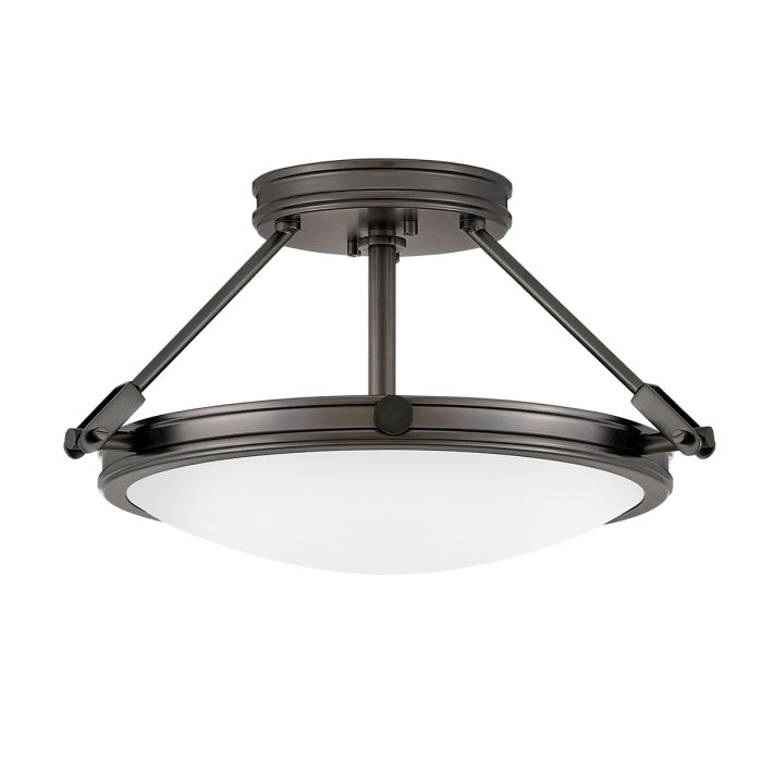 Collier 3 light Small Semi-Flush - Black Oxide