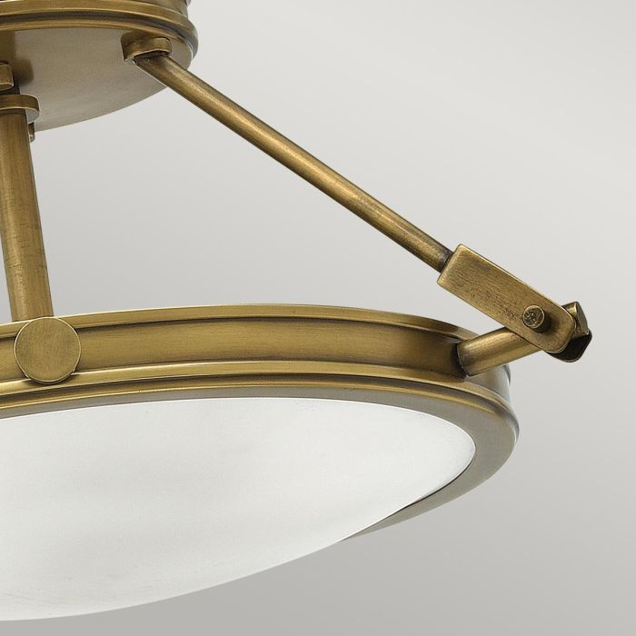 Collier 3 Light Semi-Flush - Heritage Brass