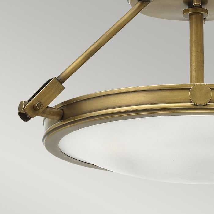 Collier 3 Light Semi-Flush - Heritage Brass