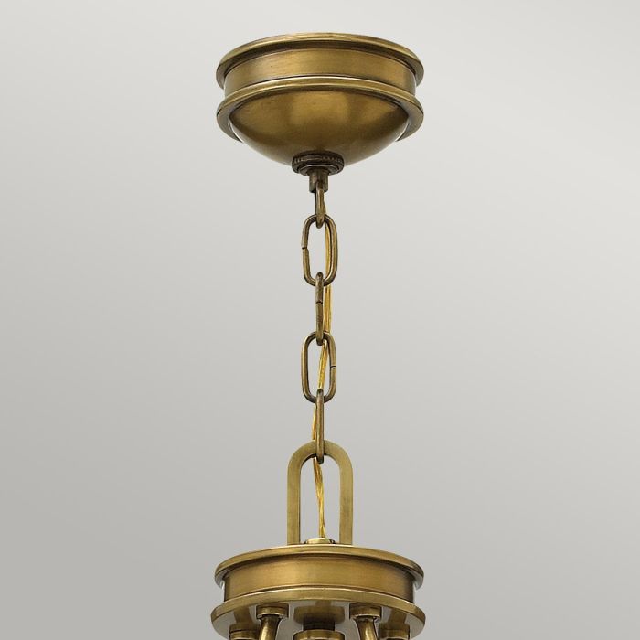 Collier 5 Light Chandelier - Heritage Brass