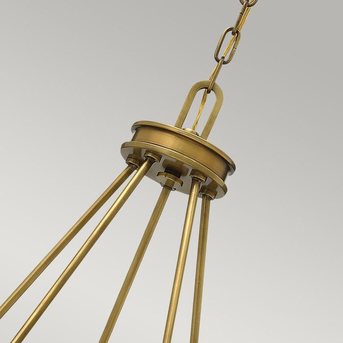 Collier 5 Light Chandelier - Heritage Brass