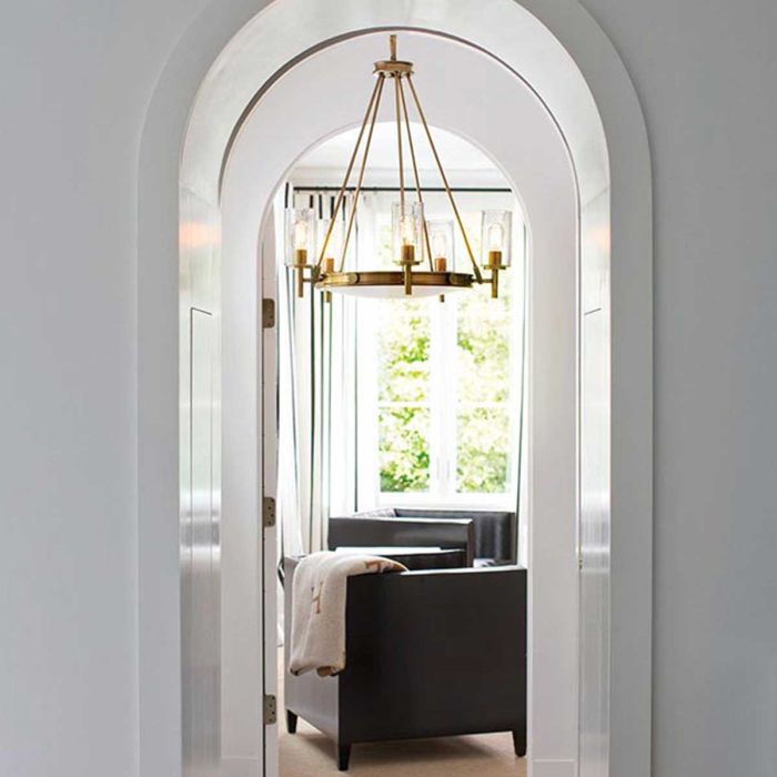 Collier 5 Light Chandelier - Heritage Brass